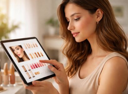 découvrez comment choisir la teinte parfaite de maquillage en répondant à 5 questions simples sur votre tablette tactile, pour un teint harmonieux et naturel.