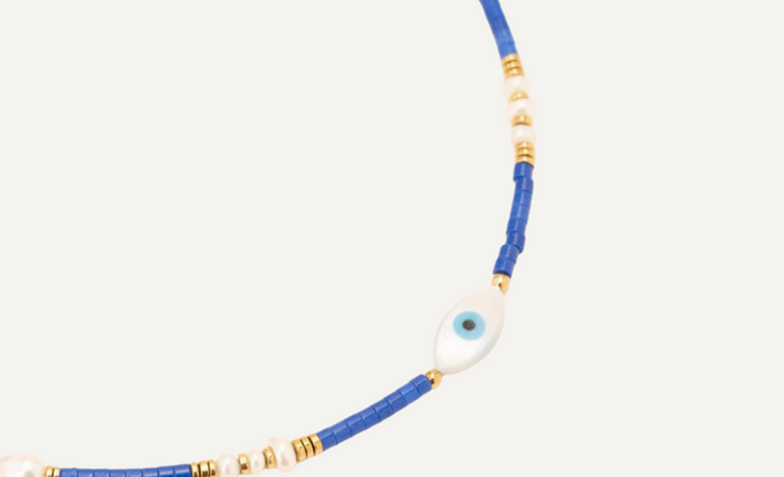 Collier œil bleu