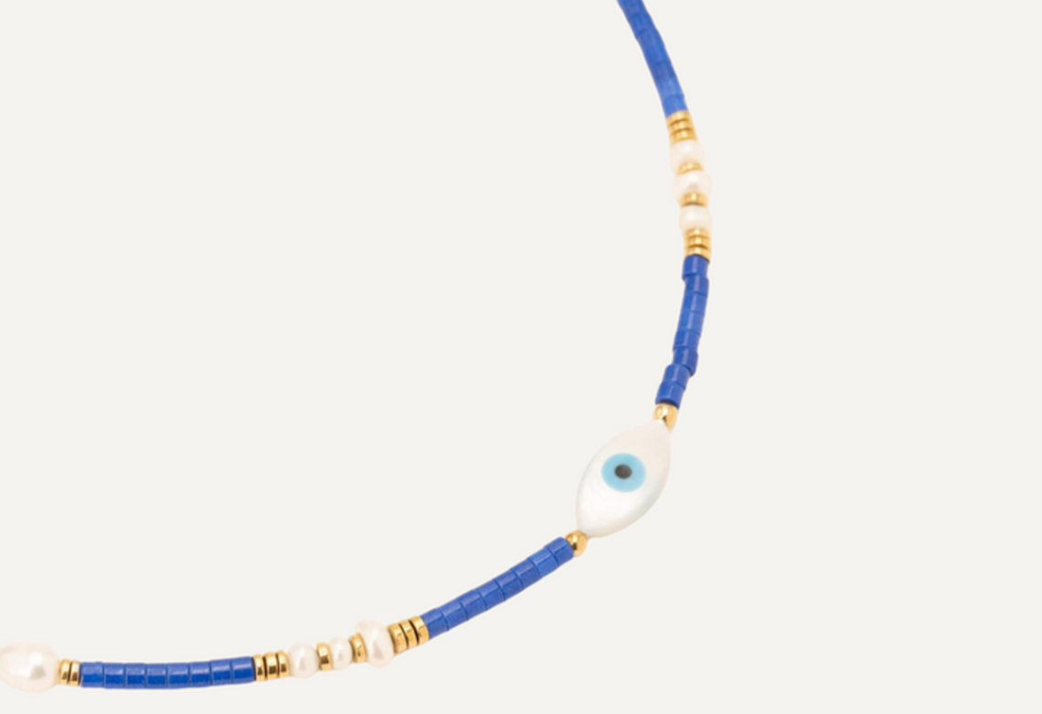Collier œil bleu
