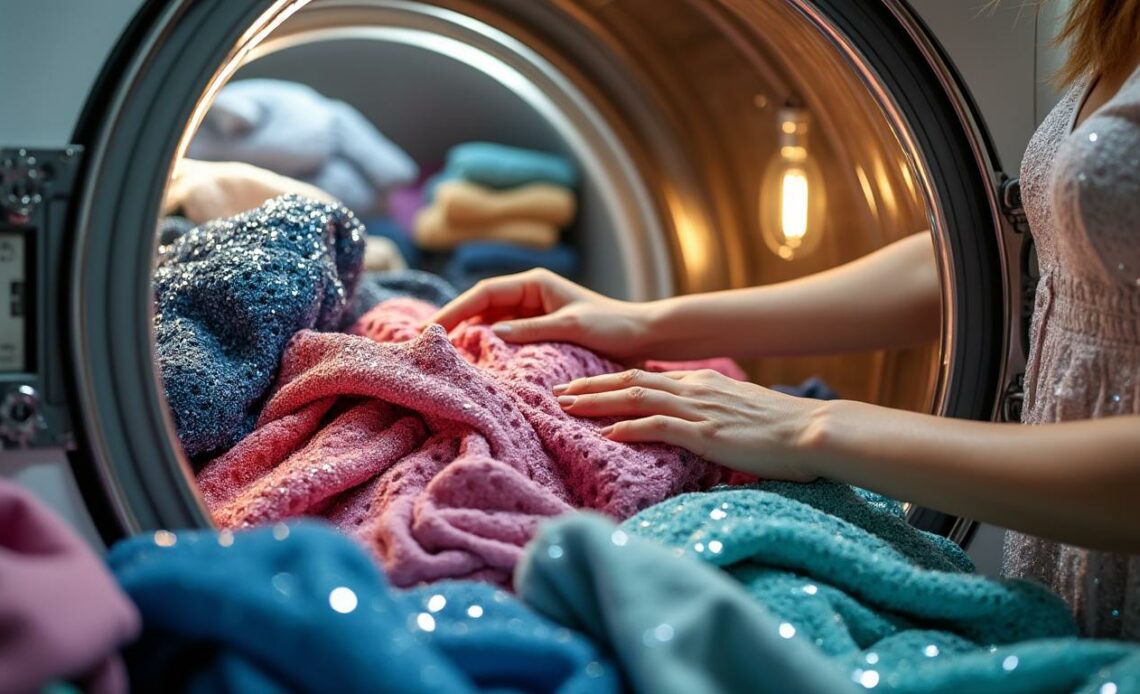 découvrez nos conseils pratiques pour laver vos vêtements ornés de paillettes ou de strass sans les abîmer. apprenez les meilleures techniques et astuces pour préserver l'éclat et la brillance de vos tenues festives tout en assurant un nettoyage efficace.