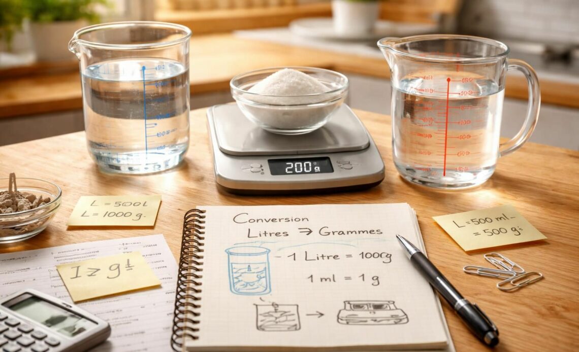 découvrez comment convertir les litres en grammes facilement avec notre guide pour débutants. apprenez les bases des unités de mesure pour mieux cuisiner et mesurer vos ingrédients.