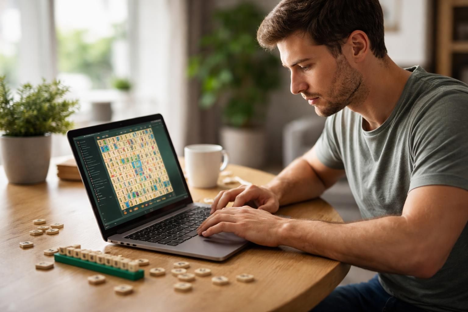 jouez au scrabble gratuit en ligne et défiez l'ordinateur pour améliorer votre vocabulaire et votre stratégie. amusez-vous sans inscription ni téléchargement !