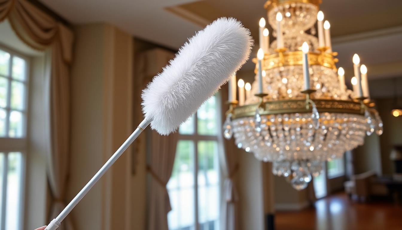 découvrez des méthodes faciles et sécurisées pour dépoussiérer votre lustre sans avoir à monter sur une échelle. apprenez des astuces pratiques qui vous permettront de préserver l'éclat de vos luminaires en toute sécurité.