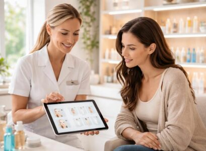 découvrez comment la tablette tactile en institut de beauté facilite le choix de la routine idéale pour votre peau, pour des soins personnalisés et efficaces.