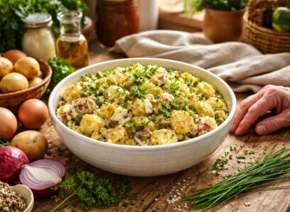 découvrez les secrets de la salade de pomme de terre de grand-mère, une recette traditionnelle et savoureuse pour impressionner vos invités à chaque repas.