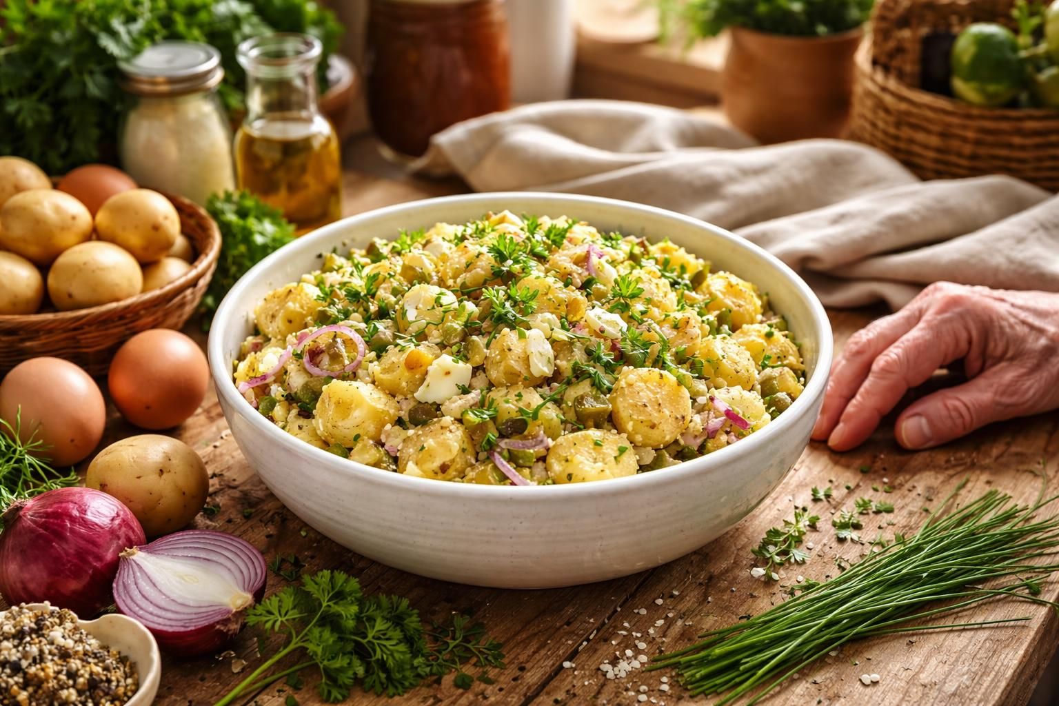 découvrez les secrets de la salade de pomme de terre de grand-mère, une recette traditionnelle et savoureuse pour impressionner vos invités à chaque repas.