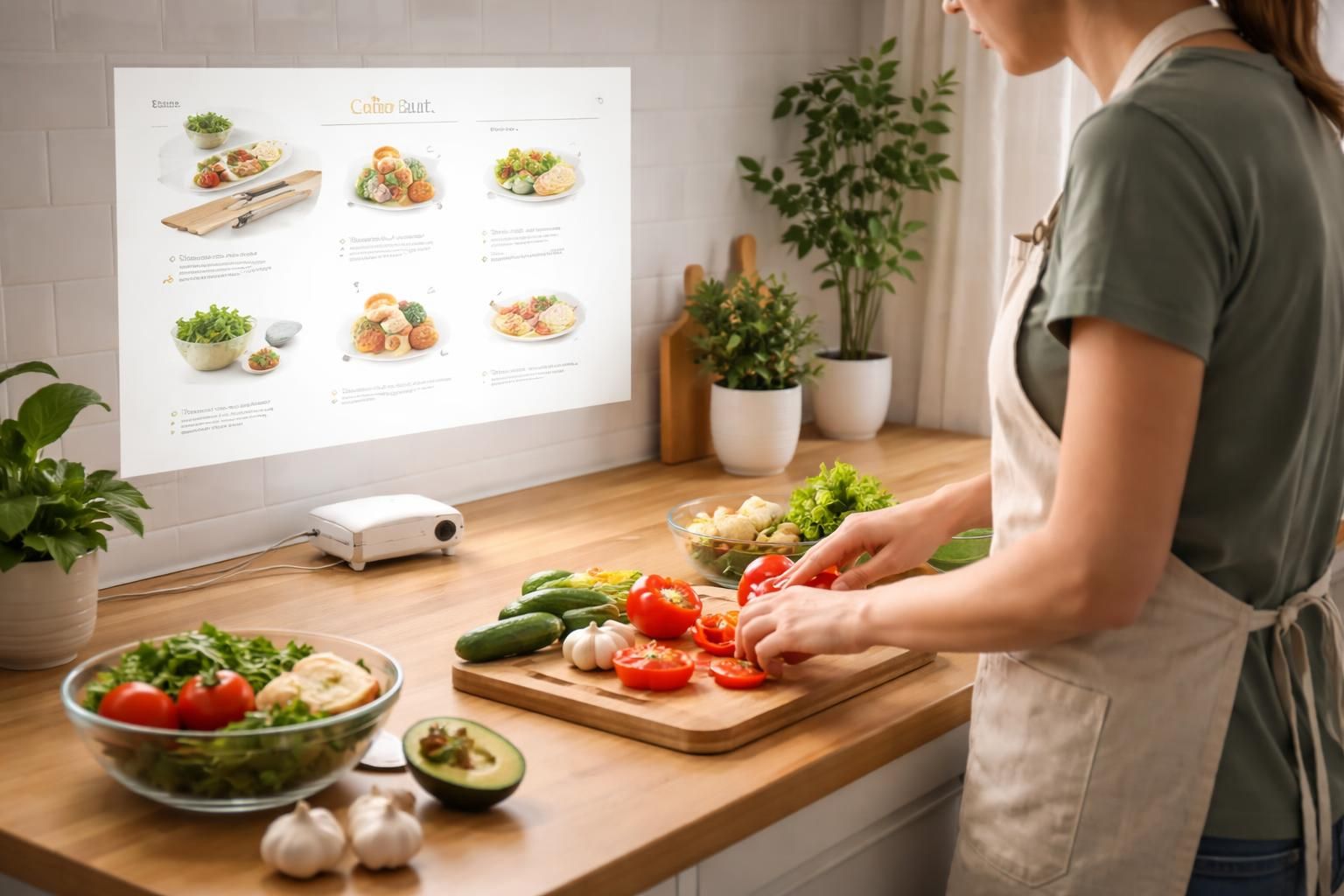 découvrez comment le mini vidéoprojecteur acer vous accompagne en cuisine pour suivre vos recettes en mode mains libres, directement au mur.