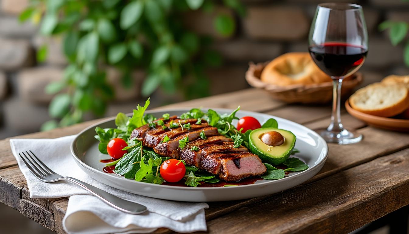 découvrez notre recette de salade au magret de canard fumé et avocat : une alliance savoureuse et élégante pour une entrée ou un plat léger, idéale pour surprendre vos convives avec raffinement.
