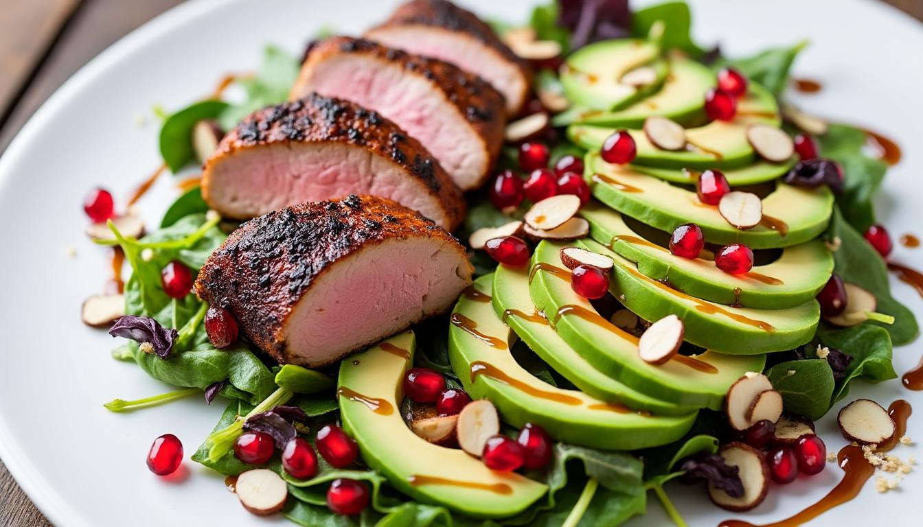 découvrez une salade gourmande et raffinée alliant la saveur du magret de canard fumé à la fraîcheur de l’avocat, pour une recette simple, élégante et idéale en entrée ou plat principal.