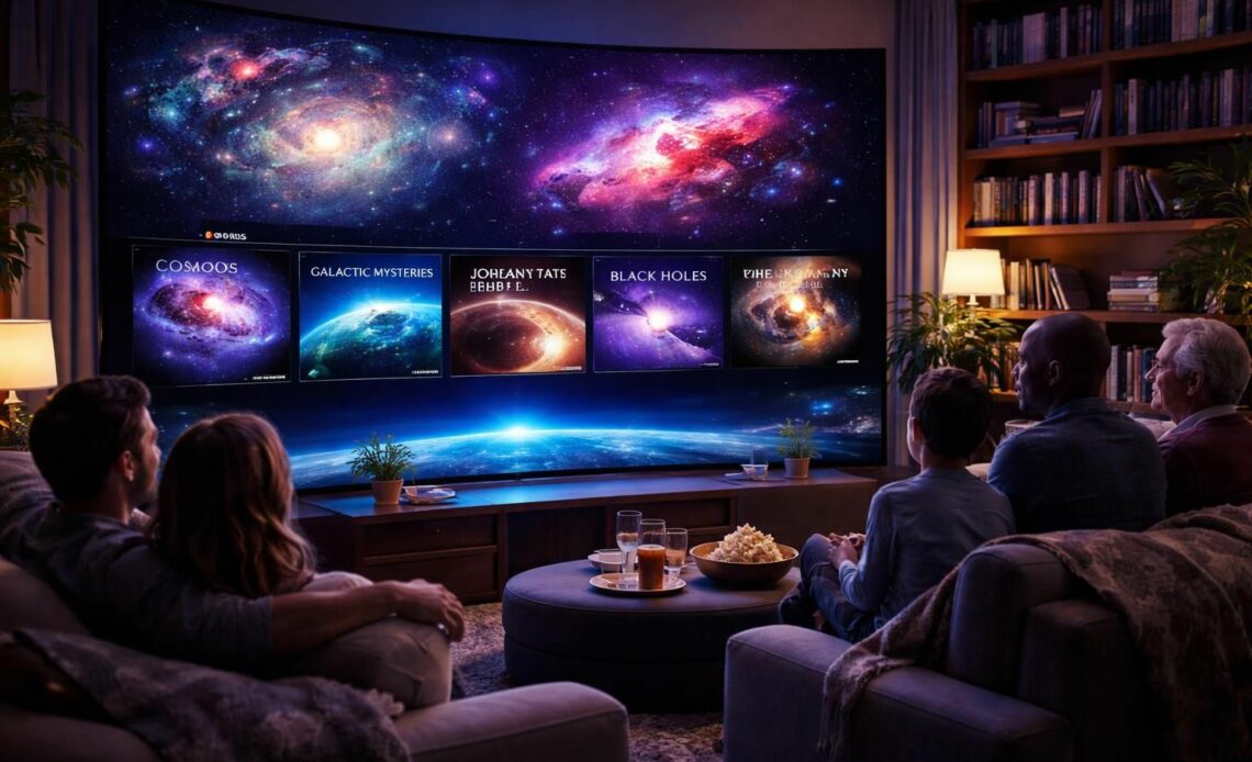 découvrez notre sélection de documentaires en streaming sur l'univers, pour explorer les mystères du cosmos depuis chez vous.