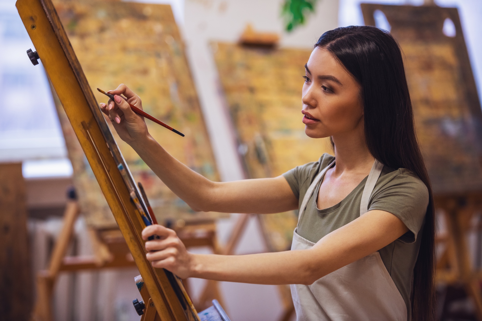 Artist painting