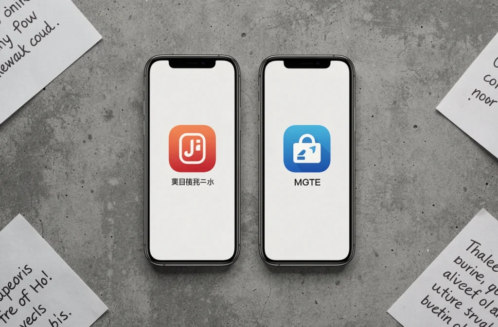 Comparaison côte à côte de deux smartphones montrant l'ancien et le nouveau nom d'une application de sécurité rebrandée
