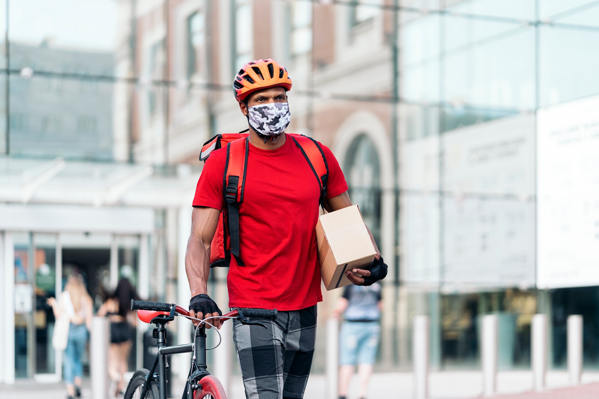 Delivery Man Carrying Package