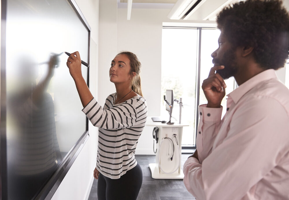 écran interactif en classe