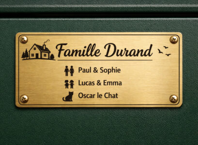 plaque boîte aux lettres