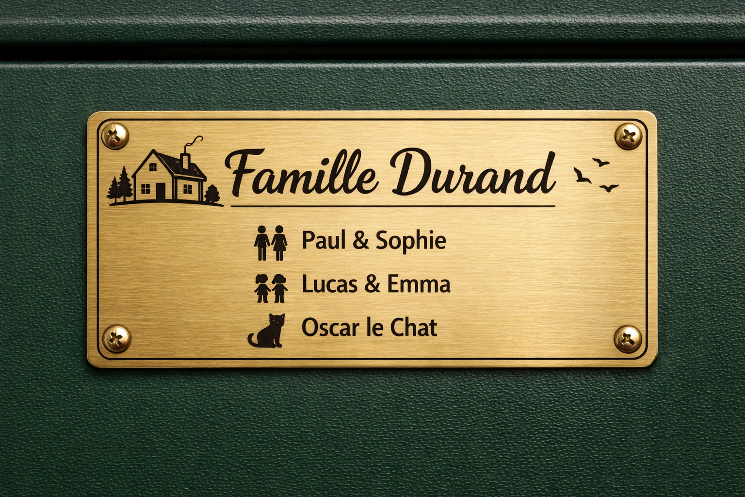 plaque boîte aux lettres