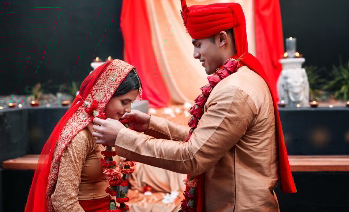 Their garlands represent a love thats true and passionate